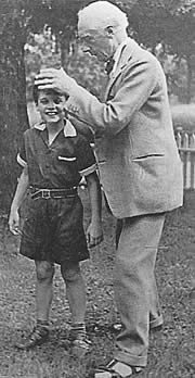 F. M. Alexander teaching a child.