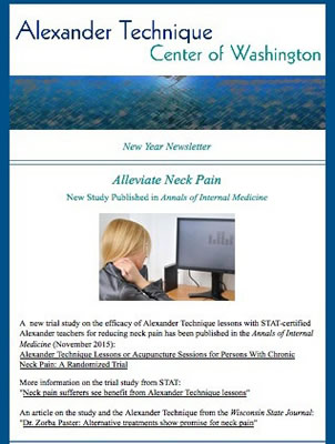Alexander Technique Center of Washington Newsletter